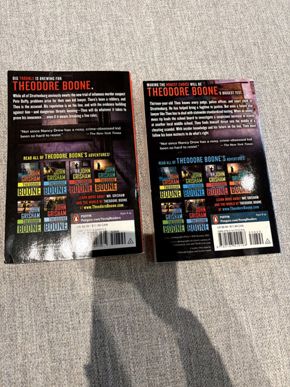 VGUC Bundle of 2 - Theodore Boone Series by John Grishham- Ages 9-13 770L (Lexile)