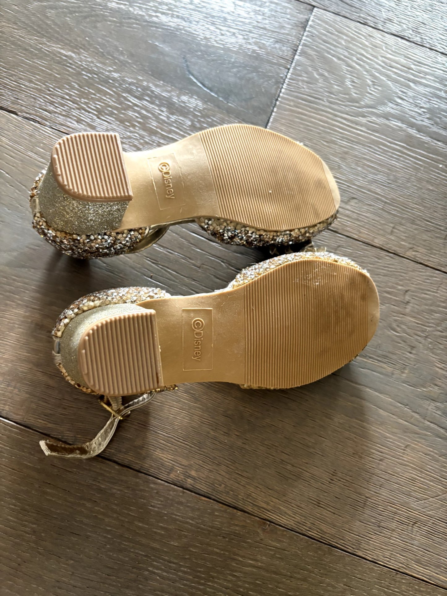 Disney Princess Gold Glitter Heels Size 11, Shoes 11 (Toddler:2-4yr)