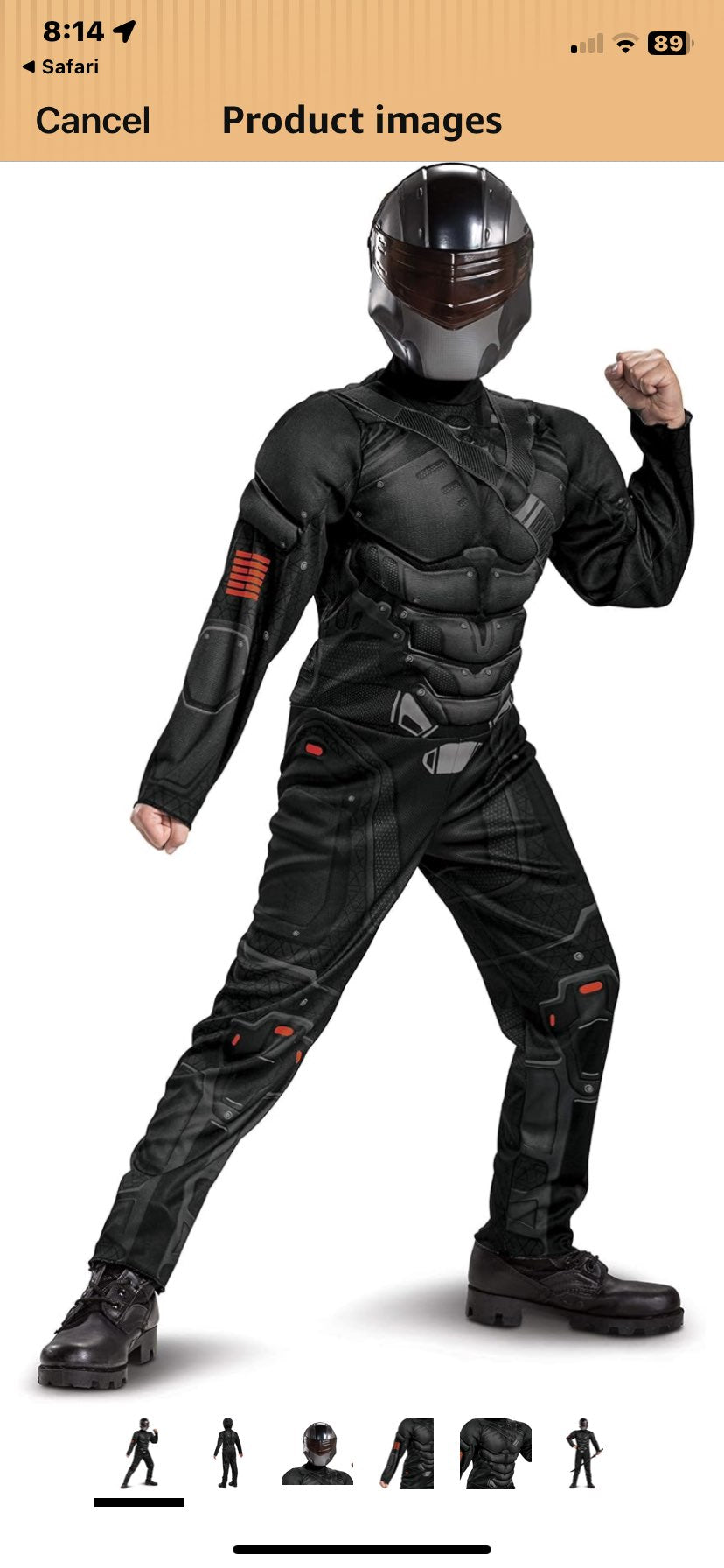 G .I. Joe Snake Eyes Costume, Kids 10