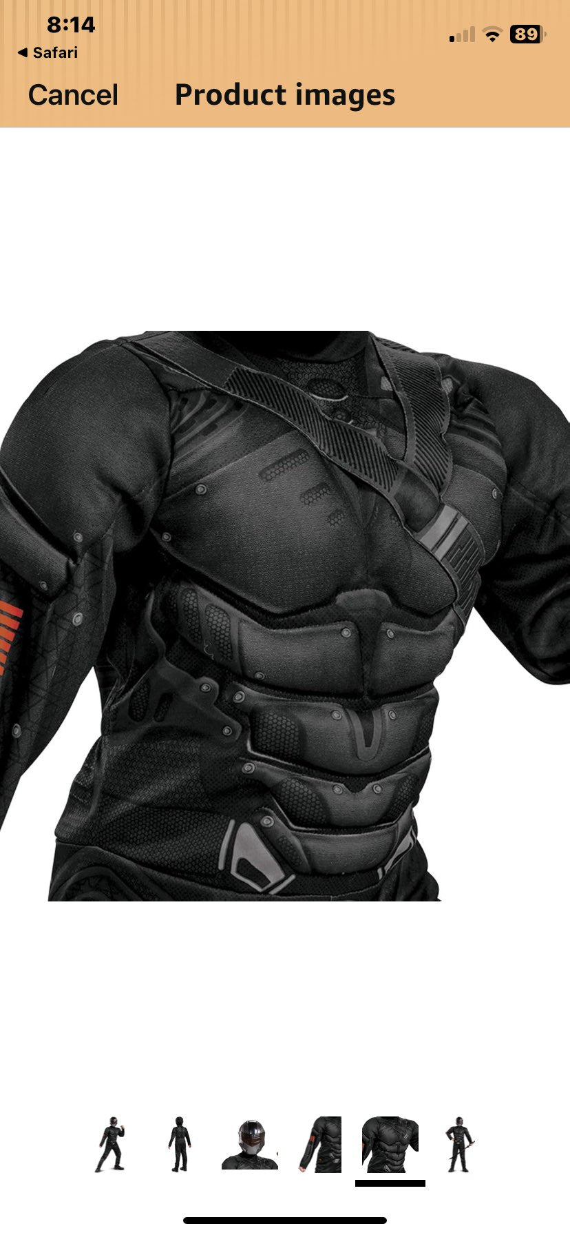 G.I.Joe Snake Eyes Costume , Kids 10