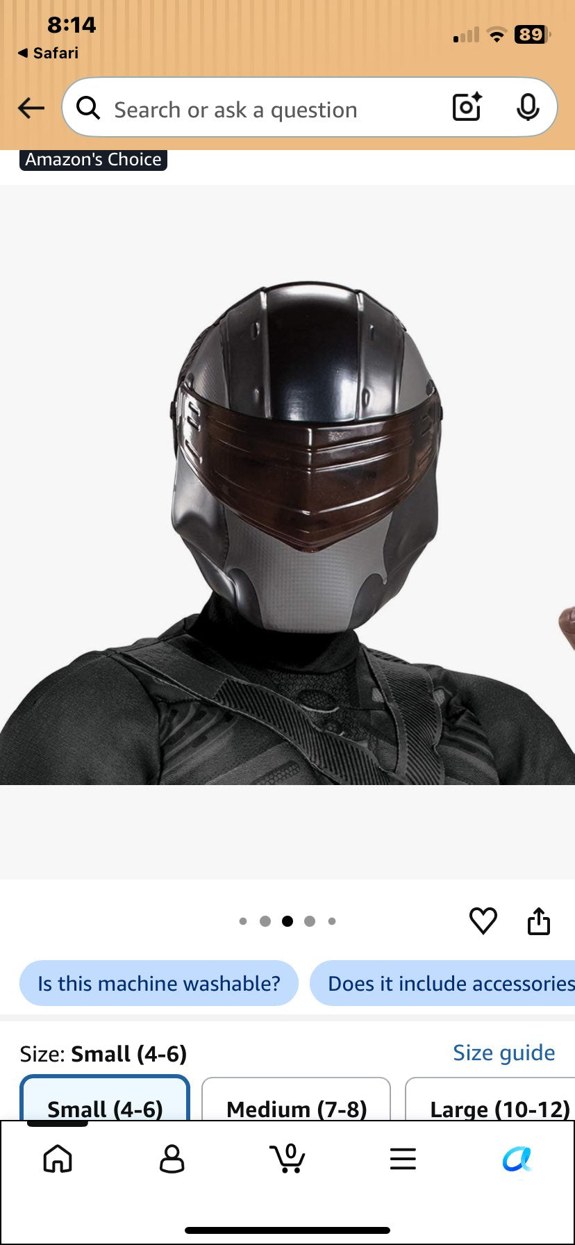 G.I.Joe Snake Eyes Costume , Kids 7