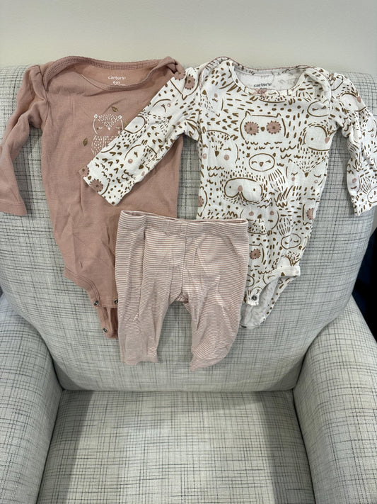Pink Outfit Bundle, Carters, 6M, Kids 6 Month (3-6M)