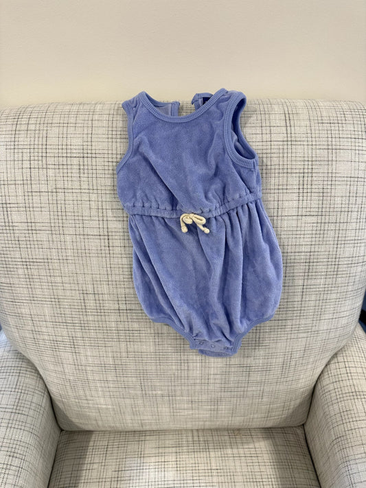 Blue Towel Romper, Old Navy, 6-12M, Kids 12 Month (9-12M)