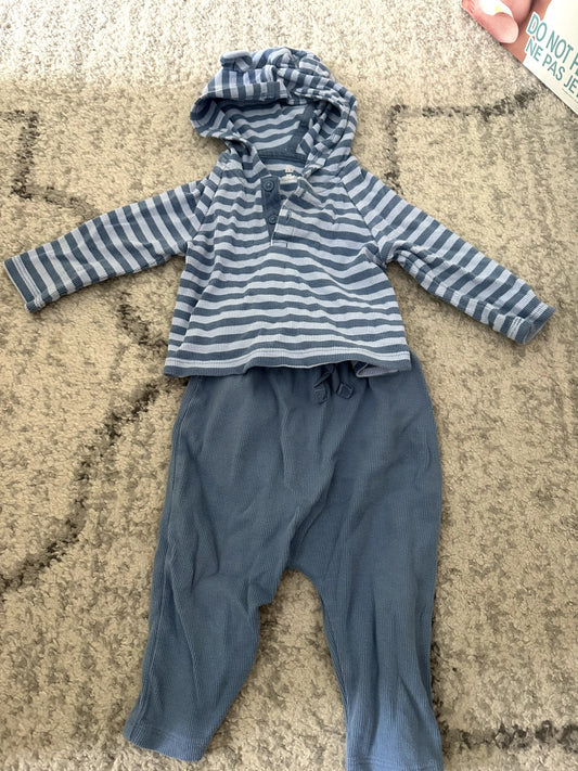 Baby Gap Matching Sweater and Pants Blue Set - 6-12M, Kids 12 Month (9-12M)