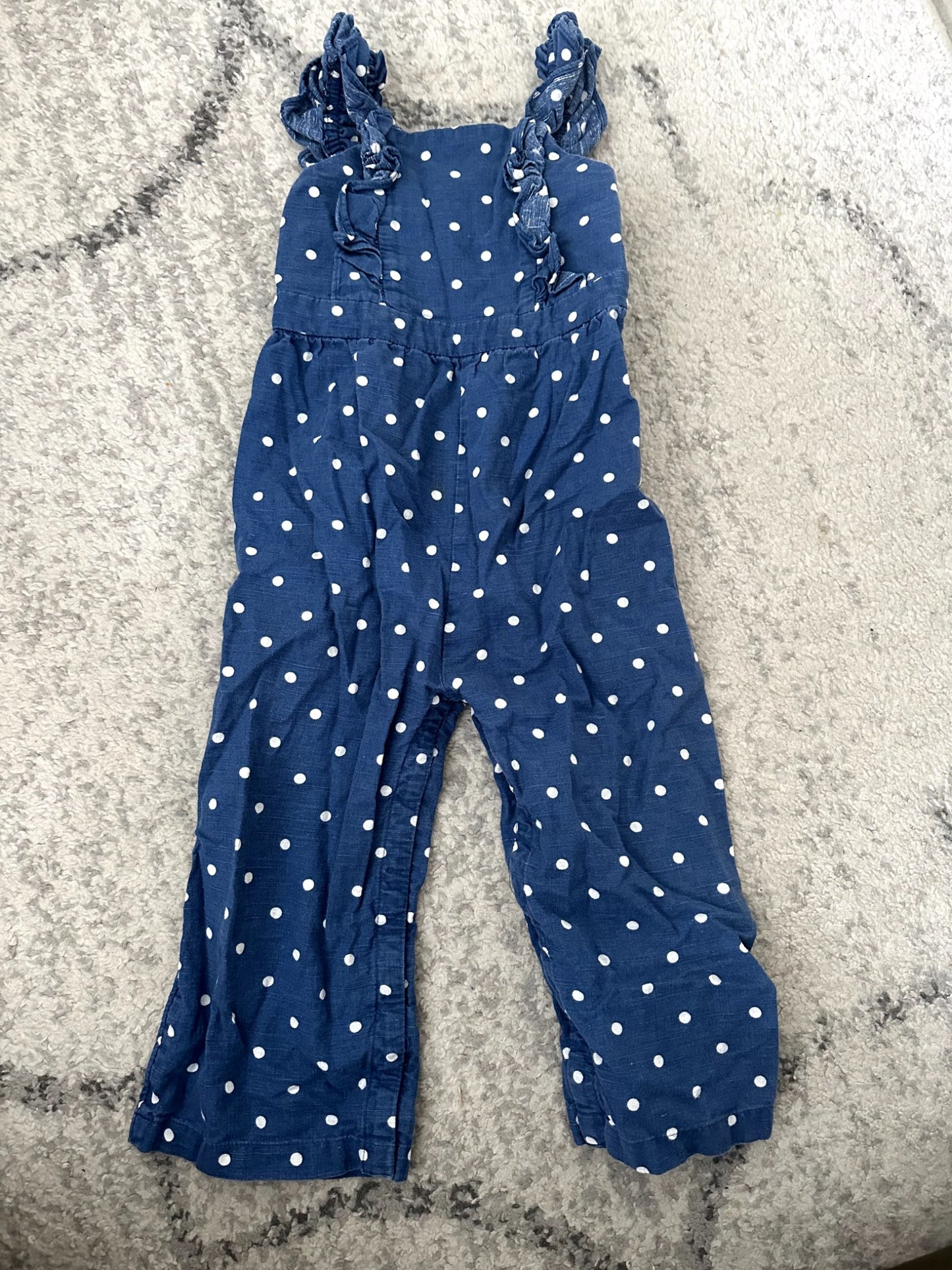 Gap Blue Polka Dot Romper - 3Y, Kids 3T