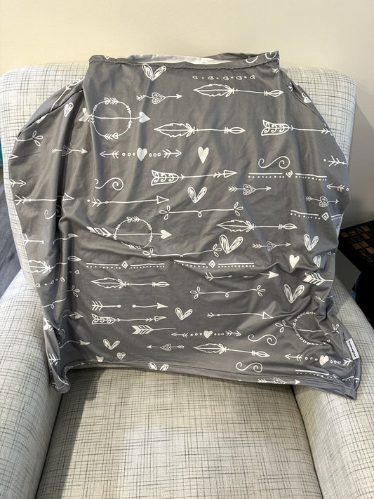 Grey Nursing and Car Seat Cover