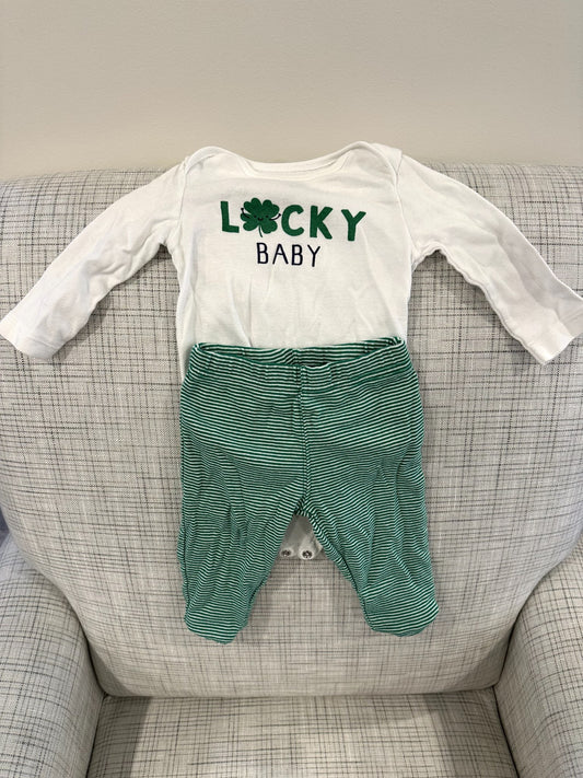 St Patricks Day Outfit, Carters, 9M, Kids 9 Month (6-9M)