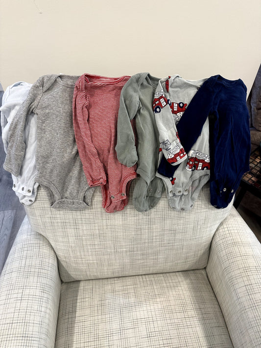 Long Sleeve Onesie Bundle (6), Carters, 3M, Kids 3 Month (0-3M)