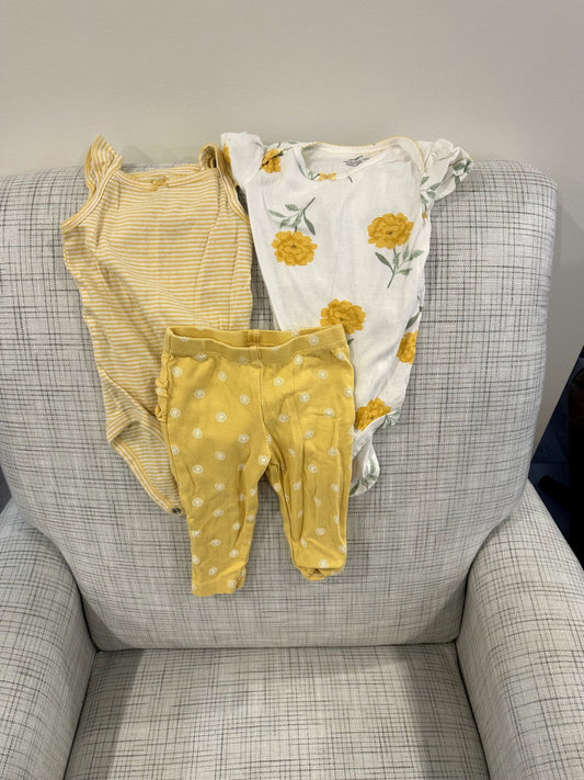 Yellow Shirt and Pant Set, Carters, 9M, Kids 9 Month (6-9M)