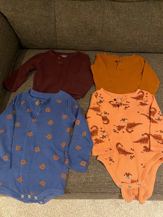12-18 months Fall diaper shirts (4 items), Kids 18 Month (12-18M)