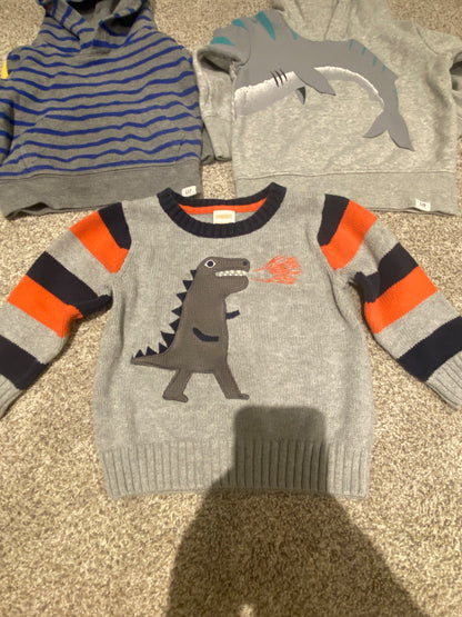 18-24 months toddler boy sweater hoodies bundle (3 item), Kids 24 Month (18-24M)