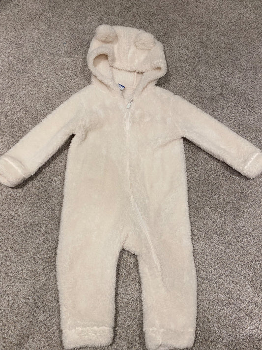 24 months white bear bunting suit, Kids 24 Month (18-24M)