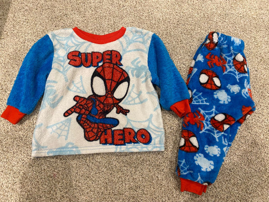 2T Spiderman fluffy pajama set, Kids 2T