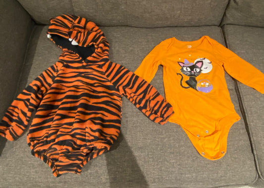 24 months Halloween tiger onesie and diaper shirt, Kids 24 Month (18-24M)