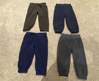 Toddler boy fleece pants bundle (4 pants), Kids 24 Month (18-24M)