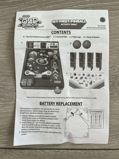 Little Tikes Old School My First Pinball Activity Table