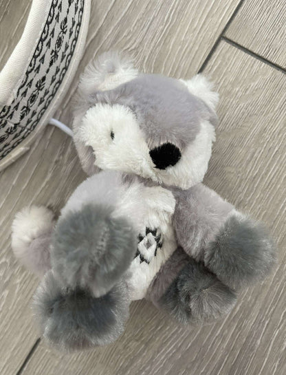 Levtex Baby Musical Mobile - Taupe and Grey Woodland Themed Plush