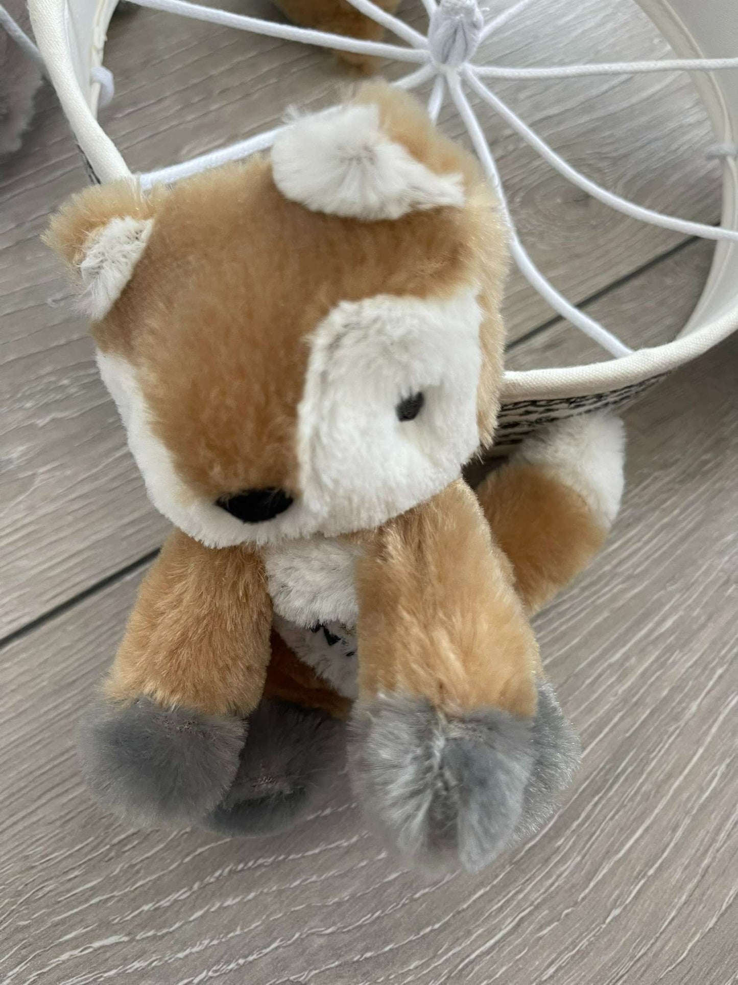 Levtex Baby Musical Mobile - Taupe and Grey Woodland Themed Plush