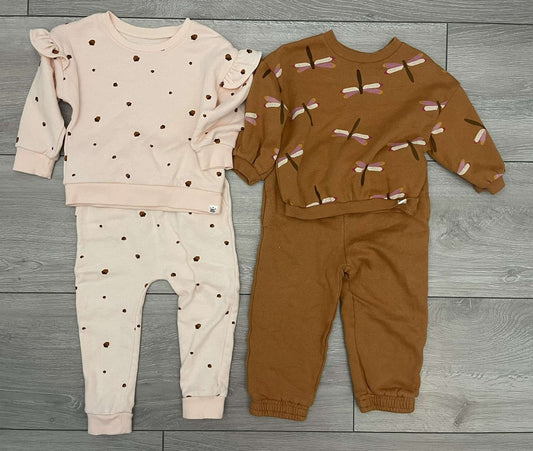 Two Rise Little Earthlings Sweat Suit Sets, Kids 18 Month (12-18M)