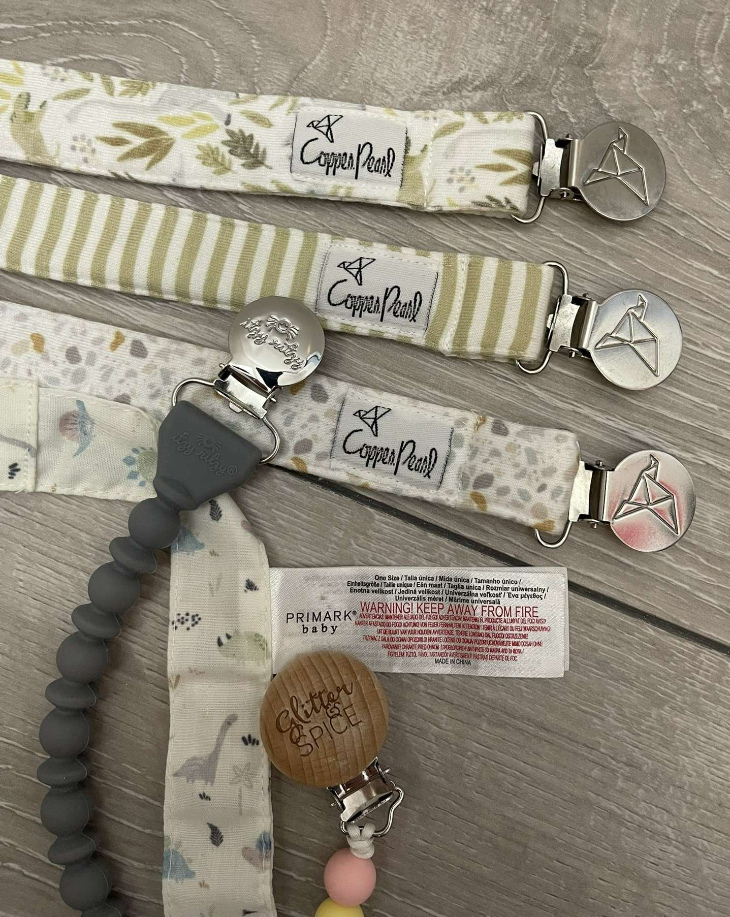 Pacifier Clips - 9 items
