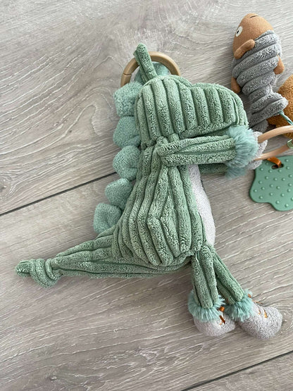 Two Soft Infant Toys -  Jelly Cat Dino and Winnie-the Pooh Toolbox