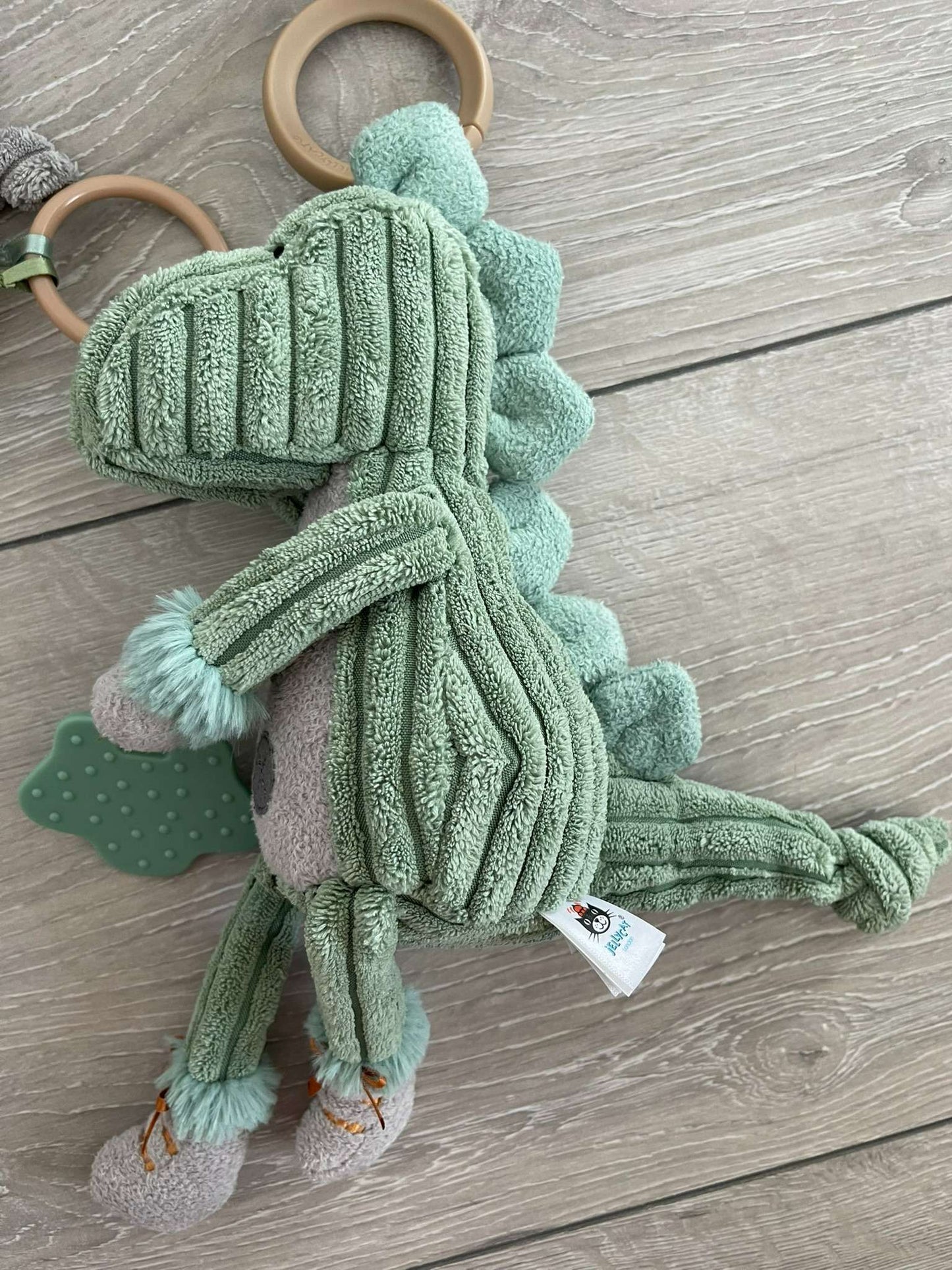 Two Soft Infant Toys -  Jelly Cat Dino and Winnie-the Pooh Toolbox