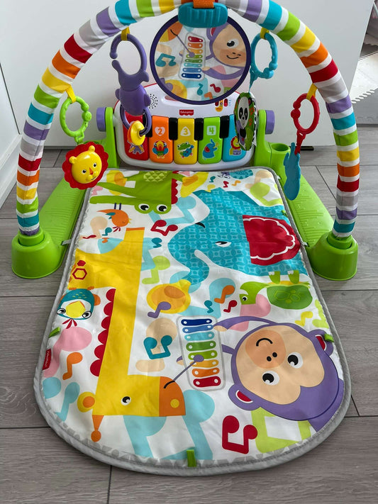 Fisher-Price Kick & Play Piano Gym + 2 Soft Rattle Maracas