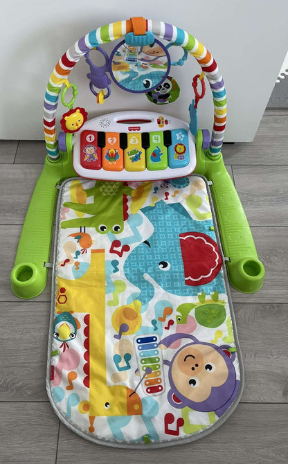 Fisher-Price Kick & Play Piano Gym + 2 Soft Rattle Maracas