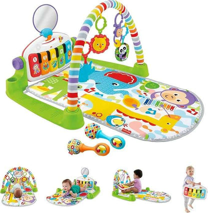 Fisher-Price Kick & Play Piano Gym + 2 Soft Rattle Maracas