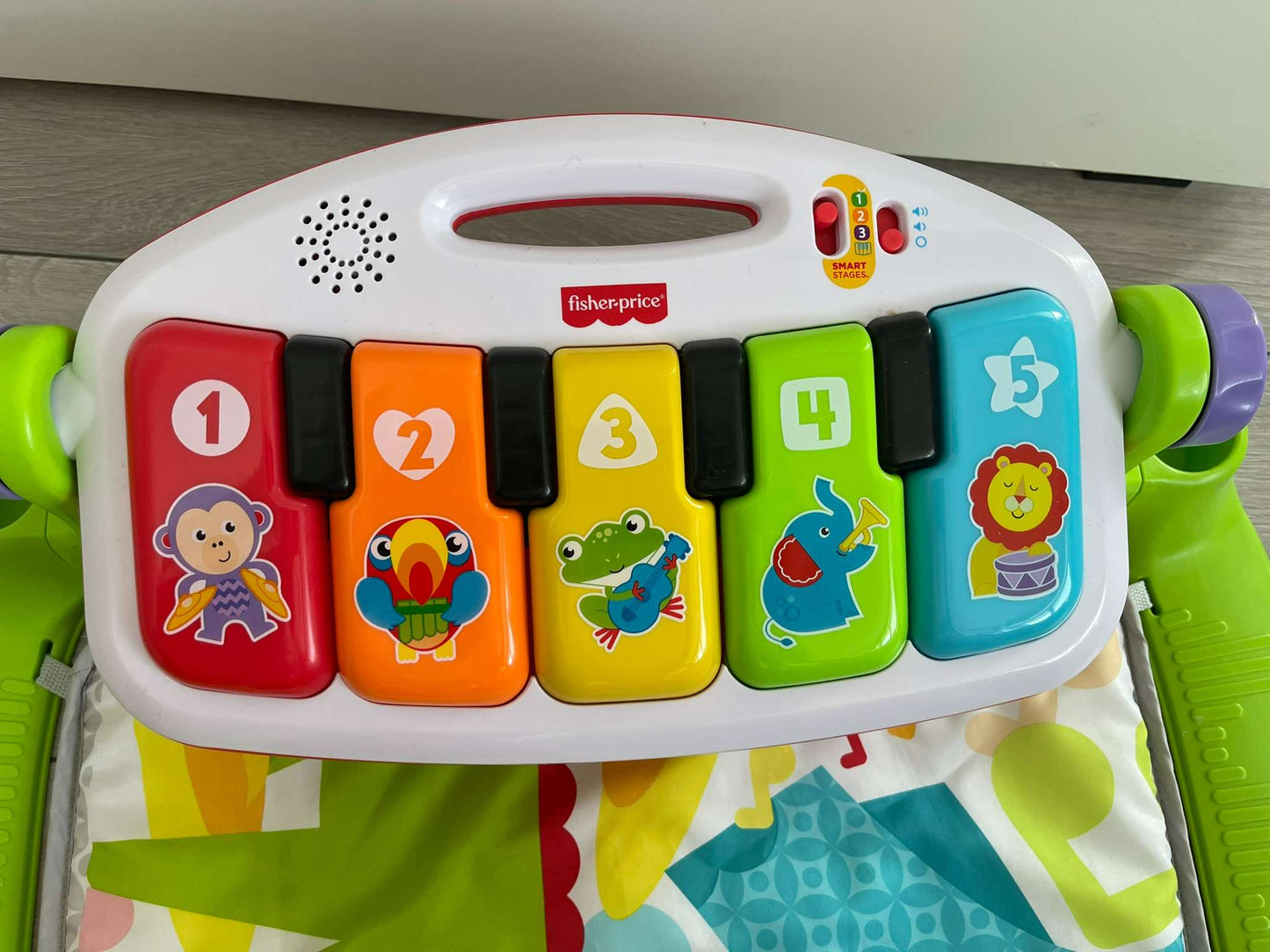 Fisher-Price Kick & Play Piano Gym + 2 Soft Rattle Maracas