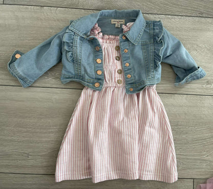 Jean Jacket & Two Dresses, Kids 12 Month (9-12M)