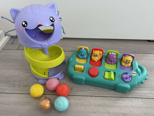 Fisher-Price Cat Ball Drop & Monster Pop-Up Toys