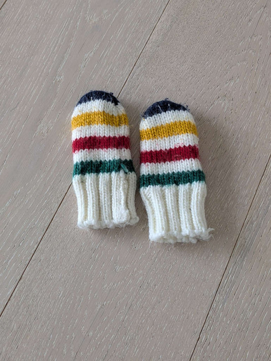HBC stripe baby mittens