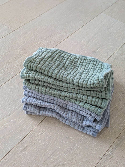Muslin burp cloths - pack of 12