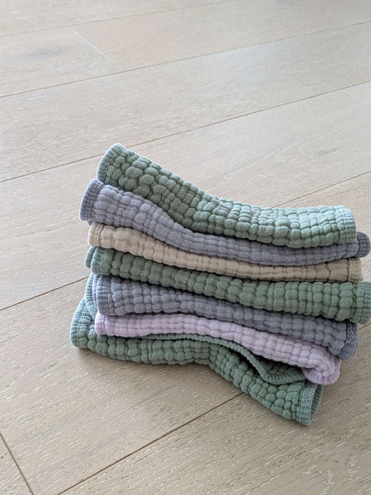 Muslin burp cloths - pack of 12