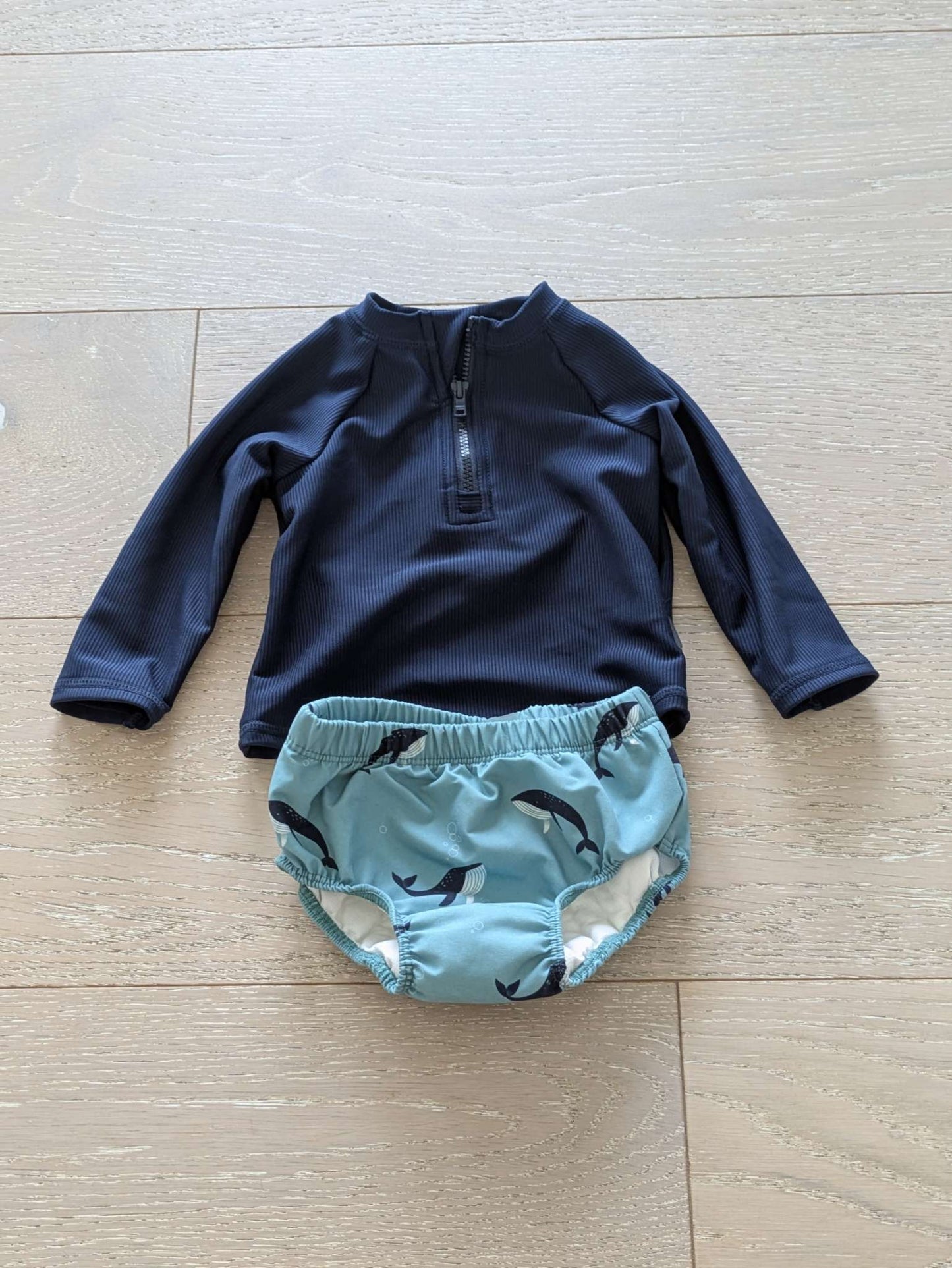 Baby Boy Top and Swim Diaper - retails $59, Kids 6 Month (3-6M)