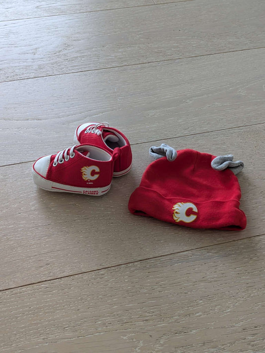 Baby Flames shoes and hat