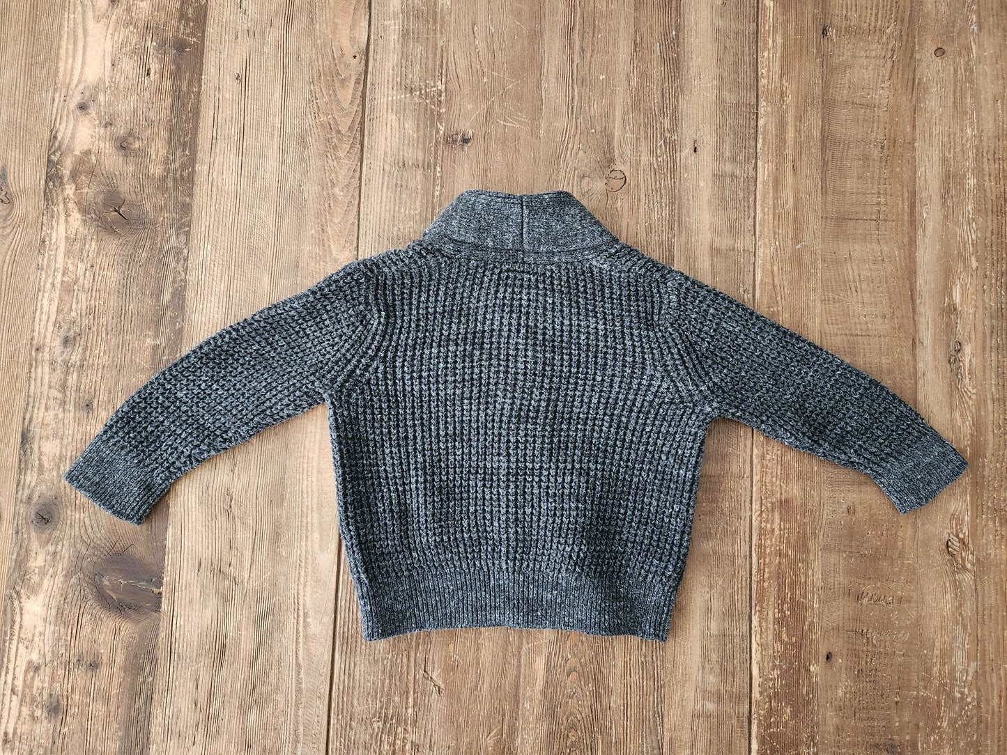 Gap, shawl collar cardigan, grey, 12-18 months, EUC, Kids 18 Month (12-18M)
