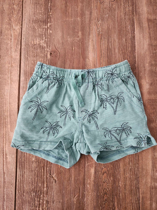 Tea, palm tree shorts, green, 18-24 months, EUC, Kids 24 Month (18-24M)