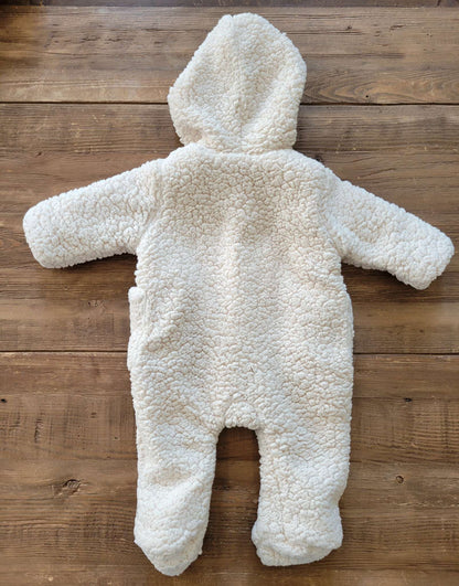 Zara baby fleece teddy romper, 1-3 months, EUC, Kids 3 Month (0-3M)