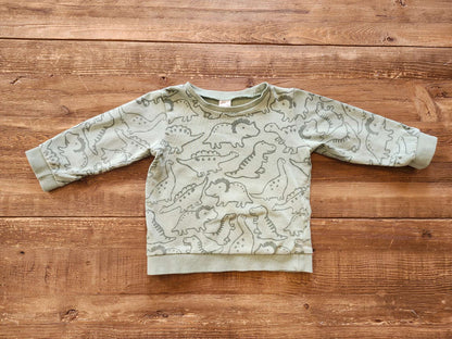 H&M green dino sweater, 3T, VGUC, Kids 3T