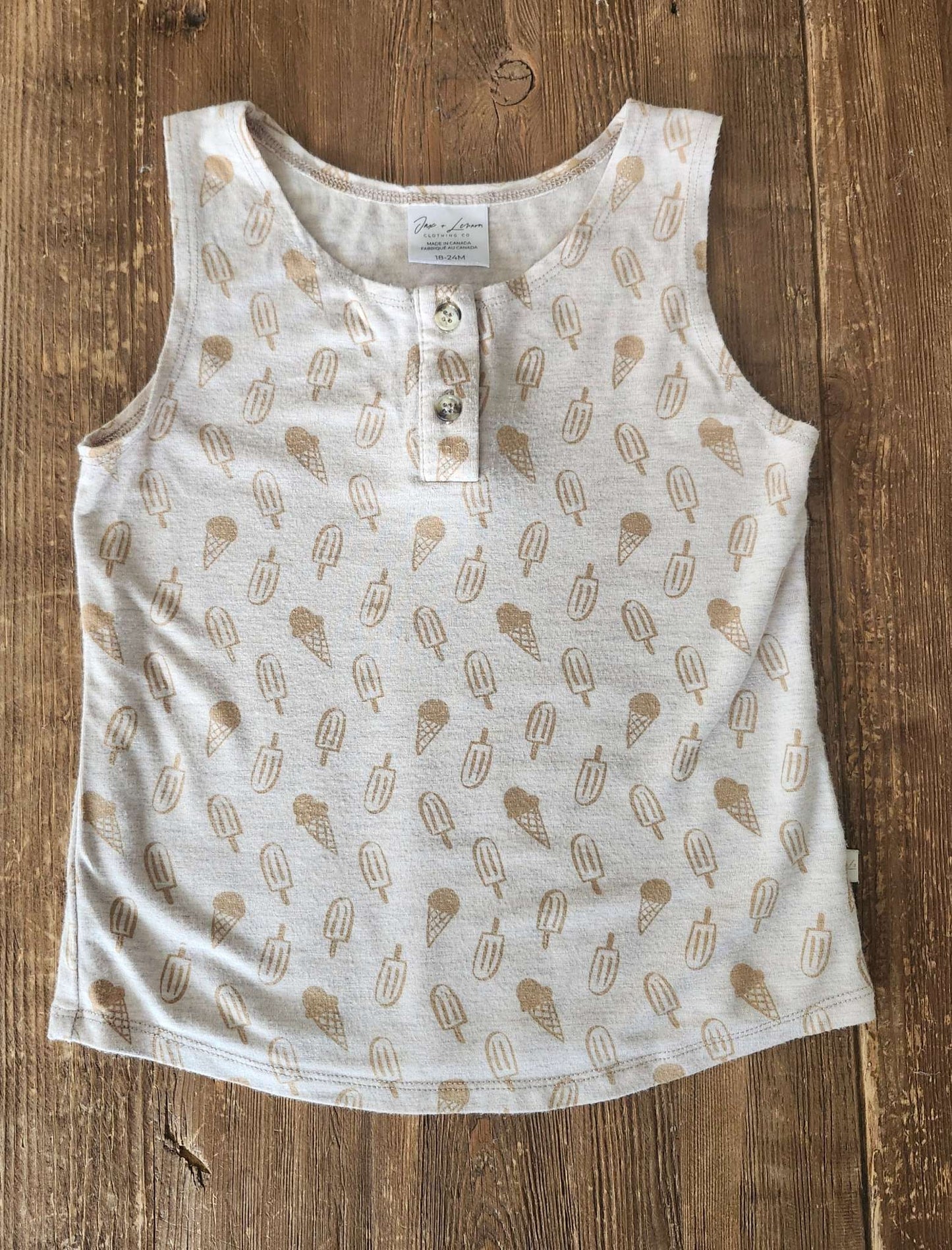 Jax & Lennon ice cream tank, 18-24M, VGUC, Kids 24 Month (18-24M)