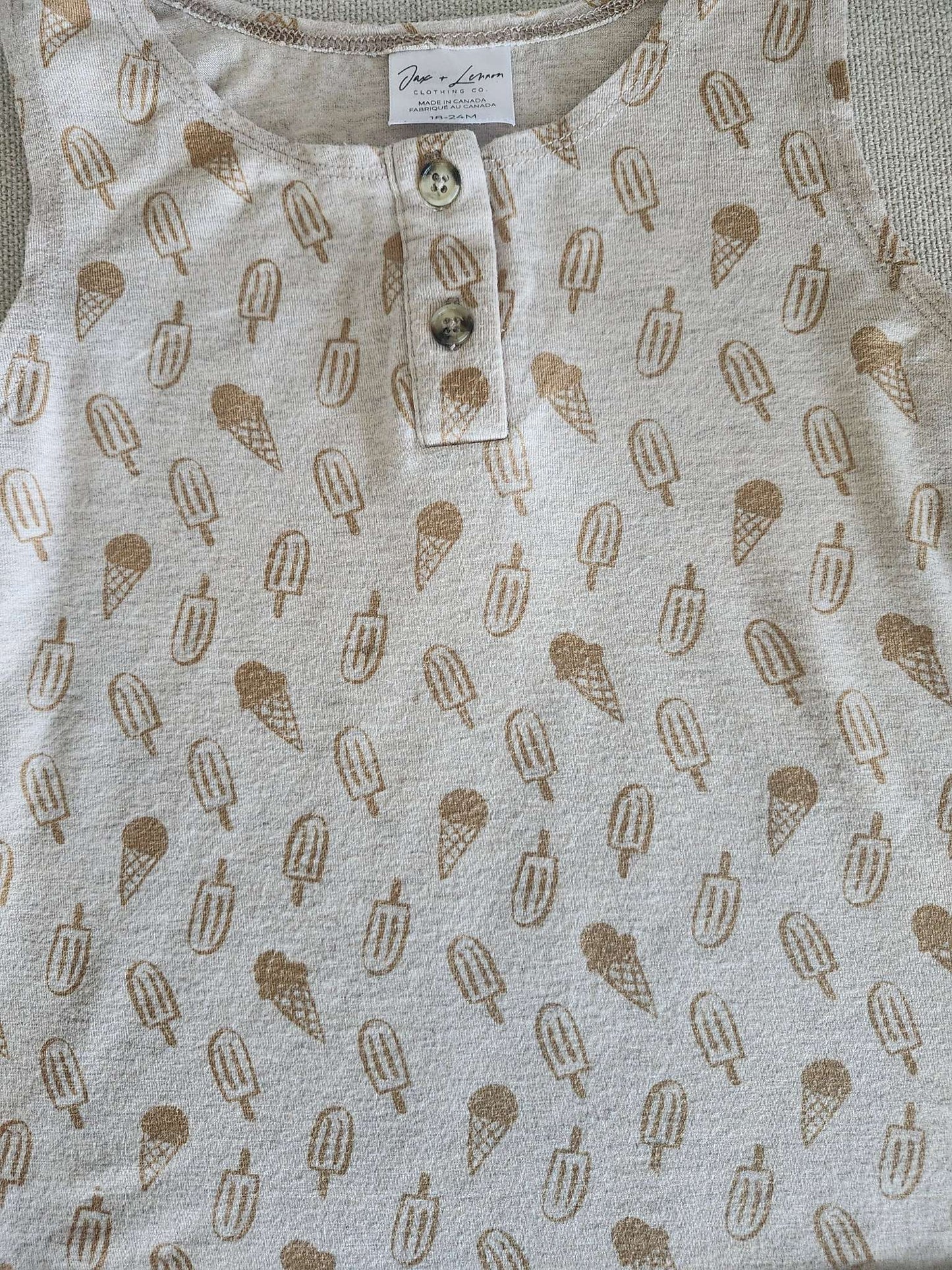 Jax & Lennon ice cream tank, 18-24M, VGUC, Kids 24 Month (18-24M)