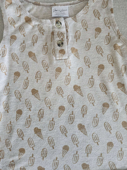 Jax & Lennon ice cream tank, 18-24M, VGUC, Kids 24 Month (18-24M)