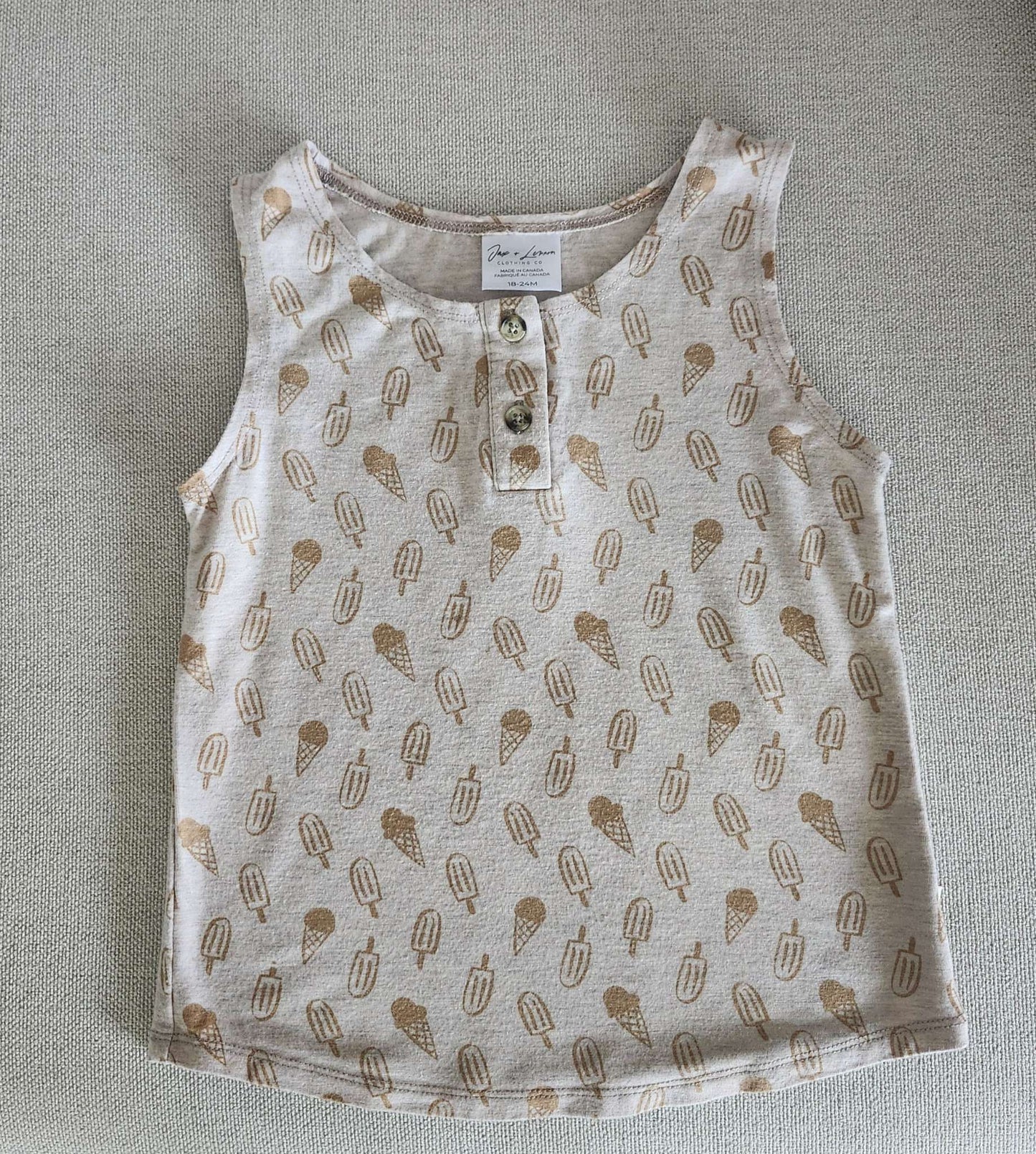 Jax & Lennon ice cream tank, 18-24M, VGUC, Kids 24 Month (18-24M)