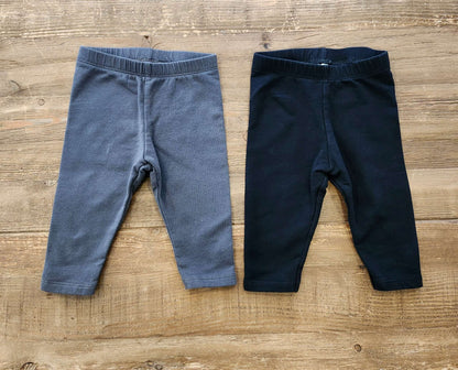 H&M 2-pack brushed leggings, 4-6M, EUC, Kids 6 Month (3-6M)