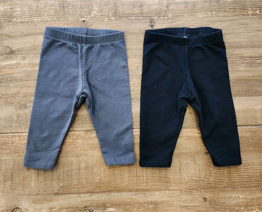 H&M 2-pack brushed leggings, 4-6M, EUC, Kids 6 Month (3-6M)