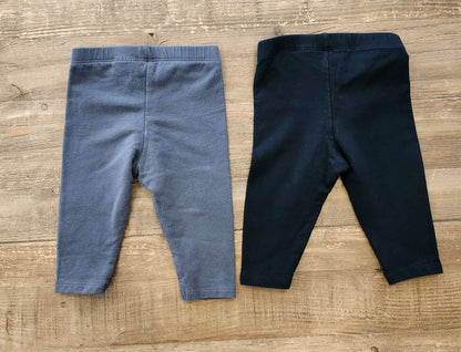 H&M 2-pack brushed leggings, 4-6M, EUC, Kids 6 Month (3-6M)