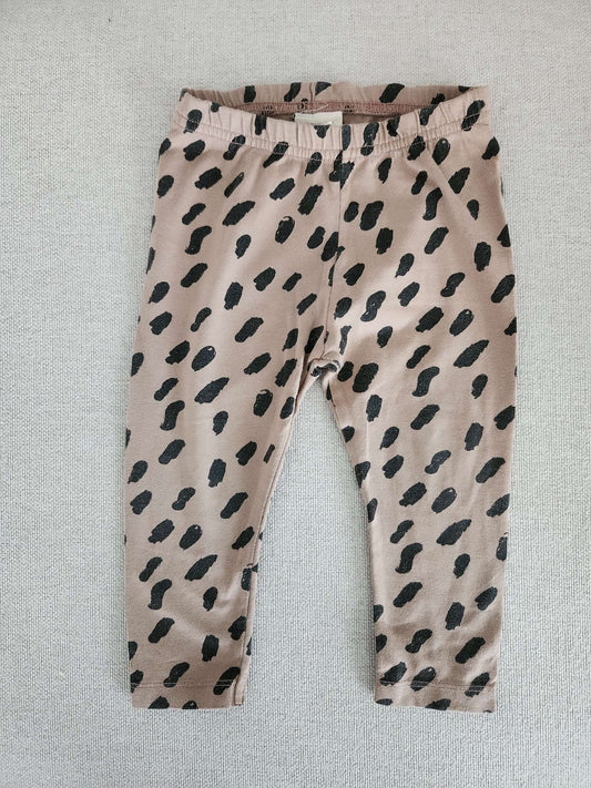 Mini Sibling, animal print leggings, 6-12M, VGUC, Kids 9 Month (6-9M)