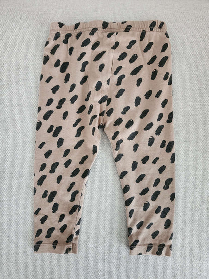 Mini Sibling, animal print leggings, 6-12M, VGUC, Kids 9 Month (6-9M)
